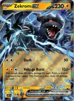 Zekrom ex 034/086 SV: Black Bolt NM Pokemon TCG - Image 1