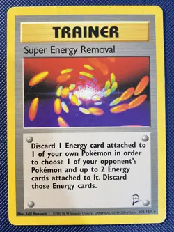 Super Energy Removal 108/130 Trainer Rare Base Set 2 - Pokemon Card WOTC MP - Image 1
