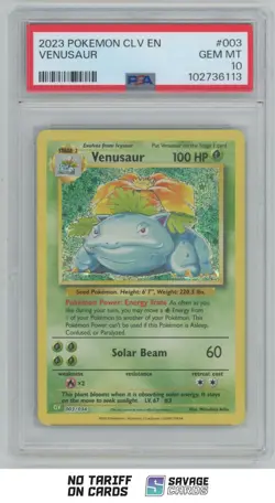 2023 Pokemon CLV Venusaur PSA 10 . #003/034 - Image 1