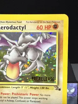 Pokemon Card Aerodactyl 1/62 Fossil Prerelease 1st Edition Holo Rare WOTC LP - Image 3