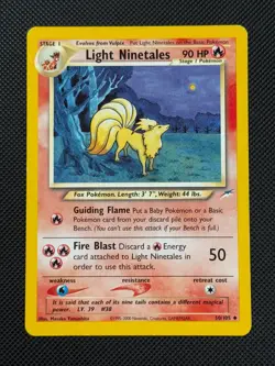 Light Ninetales 50/105 REGULAR Pokemon Card WOTC Neo Destiny Unlimited Uncommon - Image 1