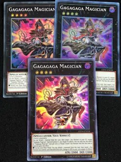 YUGIOH GAGAGAGA MAGICIAN LED6-EN034 1ST SUPER X3 (NM) - Image 1