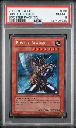 PSA 8 - BUSTER BLADER BPT-008 - BOOSTER TIN PROMO- SECRET RARE - 2003- Yu-Gi-Oh! - Image 1