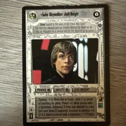 Star Wars CCG Luke Skywalker Jedi Knight Card Death Star II *E* - Image 1