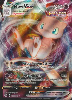Mew VMAX 114/264 Holo Ultra Rare Fusion Strike Pokemon Card NM - Image 1