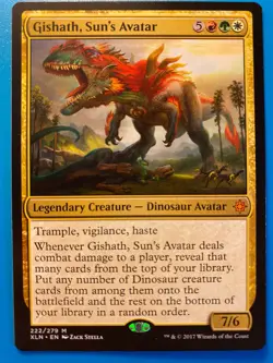 MTG 1x Gishath, Sun's Avatar # 222 Ixalan Modern Magic the Gathering Card x1 NM - Image 1