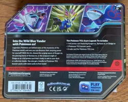 POKEMON TRADING CARD GAME KYOGRE ex230 AZURE LEGENDS TIN w/5 BOOSTER PACKS - Image 3
