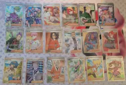 Mixed Lot Of 18 Pokemon Trainer & Supporter Cards Full Art Pokemon Cards - Image 1