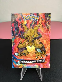 Alakazam #065 Mosaic Holo Pokemon Crystal Card Collection - NM - Image 1