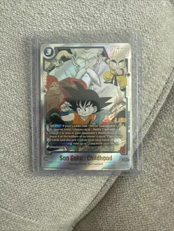 Son Goku: Childhood SB01-018 Silver Alternate Art Dragon Ball Manga Booster Card - Image 1