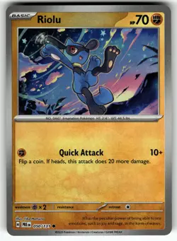 Riolu (Master Ball Pattern) 050/131 SV: Prismatic Evolutions NM Pokemon Card TCG - Image 1