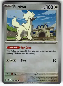 Furfrou (Master Ball Pattern) SV: Prismatic Evolutions 088/131 NM Pokemon Card T - Image 1