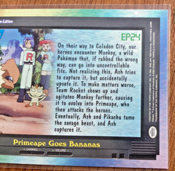 EP24 Primeape Goes Bananas - TV Animation Edition - Pokemon Topps Card - Image 3
