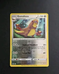 Pokemon Crown Zenith Gumshoos Reverse Holo Rare Card 118/159 NM - Image 1
