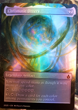 Chromatic Orrery FOIL Proxy Playtest Card with Custom Fantasy Art Design - Image 1