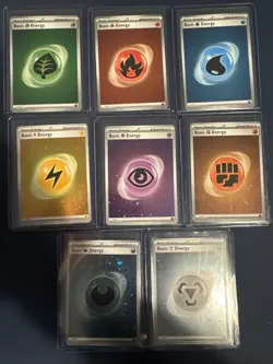 Pokemon TCG Lot (8) - All 8 SV 151 Reverse Holo Energy Cards NM (Water Fire.) 2 - Image 1