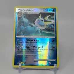 LP + Vaporeon Lv.45 34/100 Majestic Dawn Reverse Holo Nintendo Pokemon Card TCG - Image 2