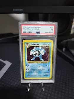 1999 Pokemon Game Poliwraith Holo Card #13 PSA EX 6 - Image 1