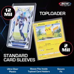 BCW 100 Top Loaders + Penny Sleeves | 100 Each: Trading Card Sleeves & Toploader - Image 3