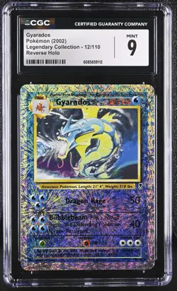 CGC 9 MINT Gyarados 2002 Legendary (Collection) 12/110 Reverse Holo Pokemon Card - Image 1