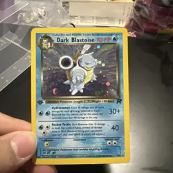 Pokemon TCG Dark Blastoise Holo Rare Card 1st Edition HP - Image 1