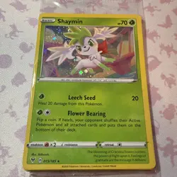 SEALED Pokemon TCG Shaymin Black Star Promo Card 015/185 Holo Vivid Voltage NM - Image 2