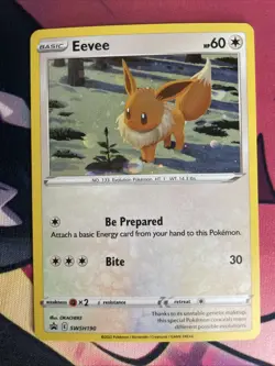 Pokemon TCG: Eevee SWSH190 SWSH: Sword & Shield Promo Cards Cosmos Holo - Image 1