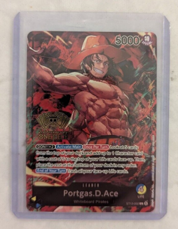 2nd Anniversary Ace ST13-002 Promo Leader One Piece TCG Card Game Alt Art - Image 1