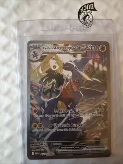 Pokemon TCG Cynthia's Garchomp EX SIR Card 232/182 Destined Rivals Pokemon - Image 1
