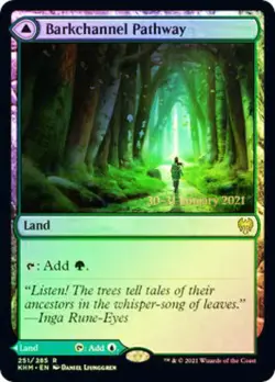 [1x] Barkchannel Pathway // Tidechannel Pathway - Foil - Prerelease Promo Near M - Image 1