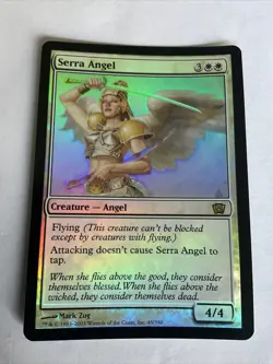 MTG Serra Angel Eighth Edition magic the gathering actual pics NM - Image 1