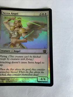 MTG Serra Angel Eighth Edition magic the gathering actual pics NM - Image 4