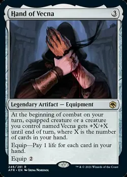 x1 Hand of Vecna - Foil R MTG Adventures in the Forgotten Realms M/NM, English - Image 1