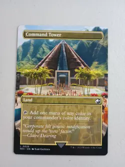 Magic The Gathering Command Tower Borderless Double Sided MTG Jurassic MTG NM - Image 1