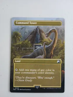 Magic The Gathering Command Tower Borderless Double Sided MTG Jurassic MTG NM - Image 2