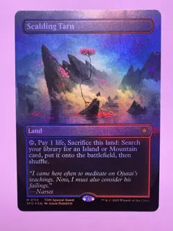 Scalding Tarn - BORDERLESS - FOIL - NM MTG TDM SPG - Tarkir: Dragonstorm 0112 M - Image 1