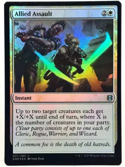 Allied Assault NM/M* FOIL Zendikar Rising ENGLISH 001/280 mtg-UnltdCards - Image 1
