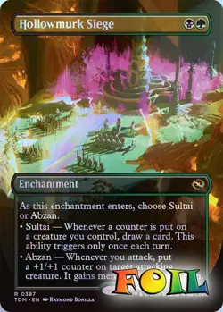 Hollowmurk Siege Borderless 0387 MTG Tarkir: Dragonstorm Rare NP Foil - Image 1
