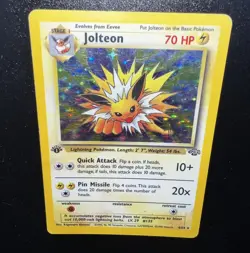 1999 POKEMON TCG JOLTEON JUNGLE HOLO FOIL 1ST EDITION 4/64 HP - MP - Image 5