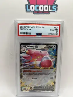 2024 POKEMON TWM EN-TWILIGHT 134 Blissey EX PSA 10 Gem Mint MASQUERADE - Image 1