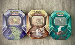 Tyranitar Slaking Darkrai Pokemon Tripple whammy tin set- 3 tins *FACTORY SEALED - Image 1