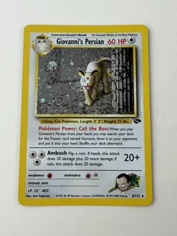 Pokemon TCG Giovanni's Persian 8/132 Gym Challenge Holo Rare NM - Image 1