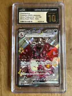 CGC 10 Pristine Charizard ex Shiny 331/190 SSR Shiny Treasure ex sv4a Pokemon - Image 1