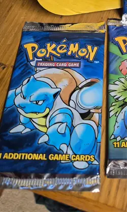 Pokemon Base Booster Pack English Unopened Unweighed Blastoise Art - Image 1