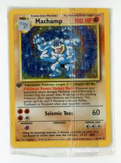 SEALED 1st Edition Machamp Holo - Pokemon 1999 Base Set #8 - Image 1