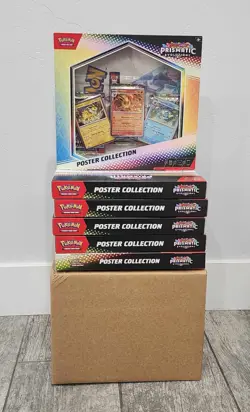Case of 6 - Pokemon Scarlet & Violet Prismatic Evolutions Poster Collection!! - Image 1