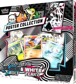 Pokemon TCG SV10.5 Black Bolt & White Flare Unova Poster Collection Box Sealed - Image 1