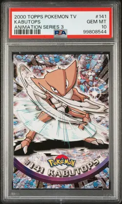 2000 TOPPS POKEMON TV ANIMATION SER 3 #141 KABUTOPS PSA 10 - Image 1