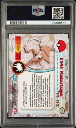 2000 TOPPS POKEMON TV ANIMATION SER 3 #141 KABUTOPS PSA 10 - Image 2