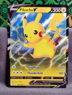 Pokemon Pikachu V 086/264 Fusion Strike Ultra Rare Holo NM - Image 1
